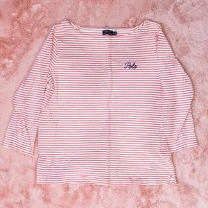 POLO Ralph Lauren Striped Boater Neck 3/4 top